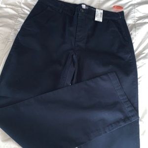 New! Boys navy cotton pants husky